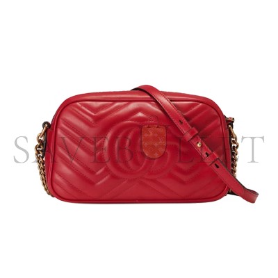 GUCCI GG MARMONT MATELASSÉ SMALL CAMERA BAG 447632 (24*13*7cm)